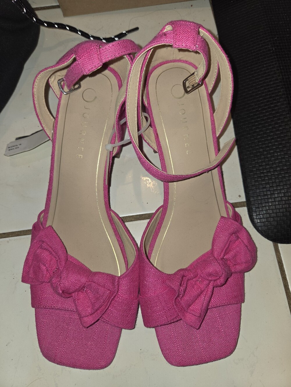Pink Bow Ankle-Strap Heel 12